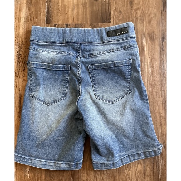 DKNY Women's Blue Jean Pull On Bermuda Shorts Stretch Denim Size XS - Picture 3 of 5